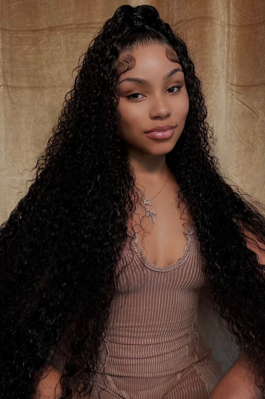 DEEP CURLY HD FRONTAL WIG